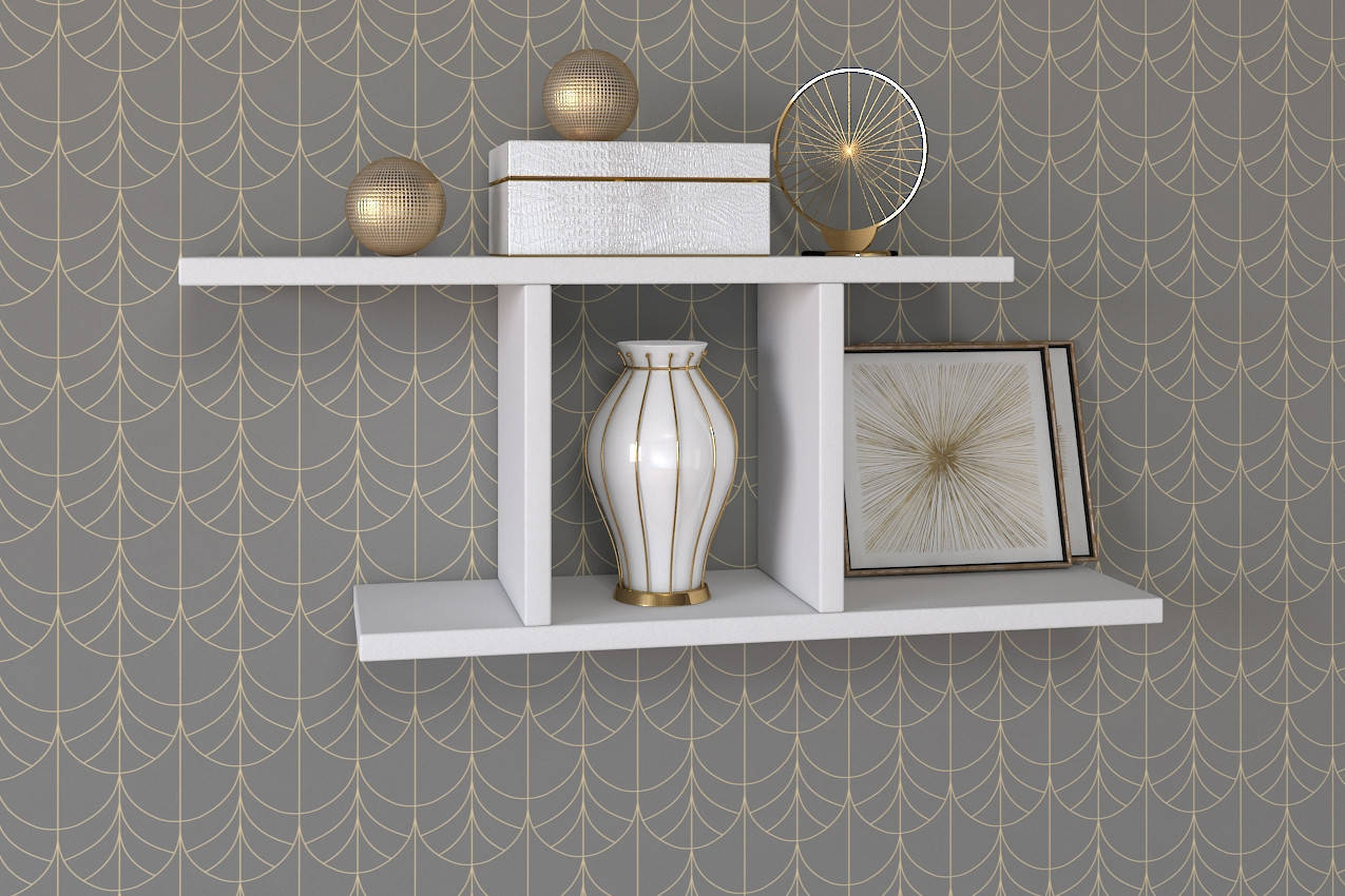 

Полка навесная цвет Белое Дерево | Полка настенная | Для книг | В ванную | Для кухни | Декор | Полка