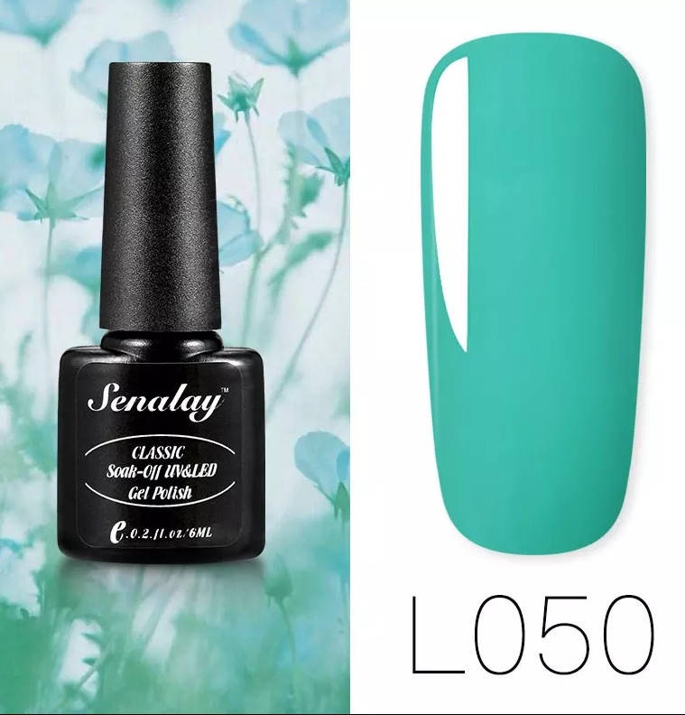 

Гель лак Senalay 6 мл для ногтей под УФ лампу UV LED Бирюзовый 50