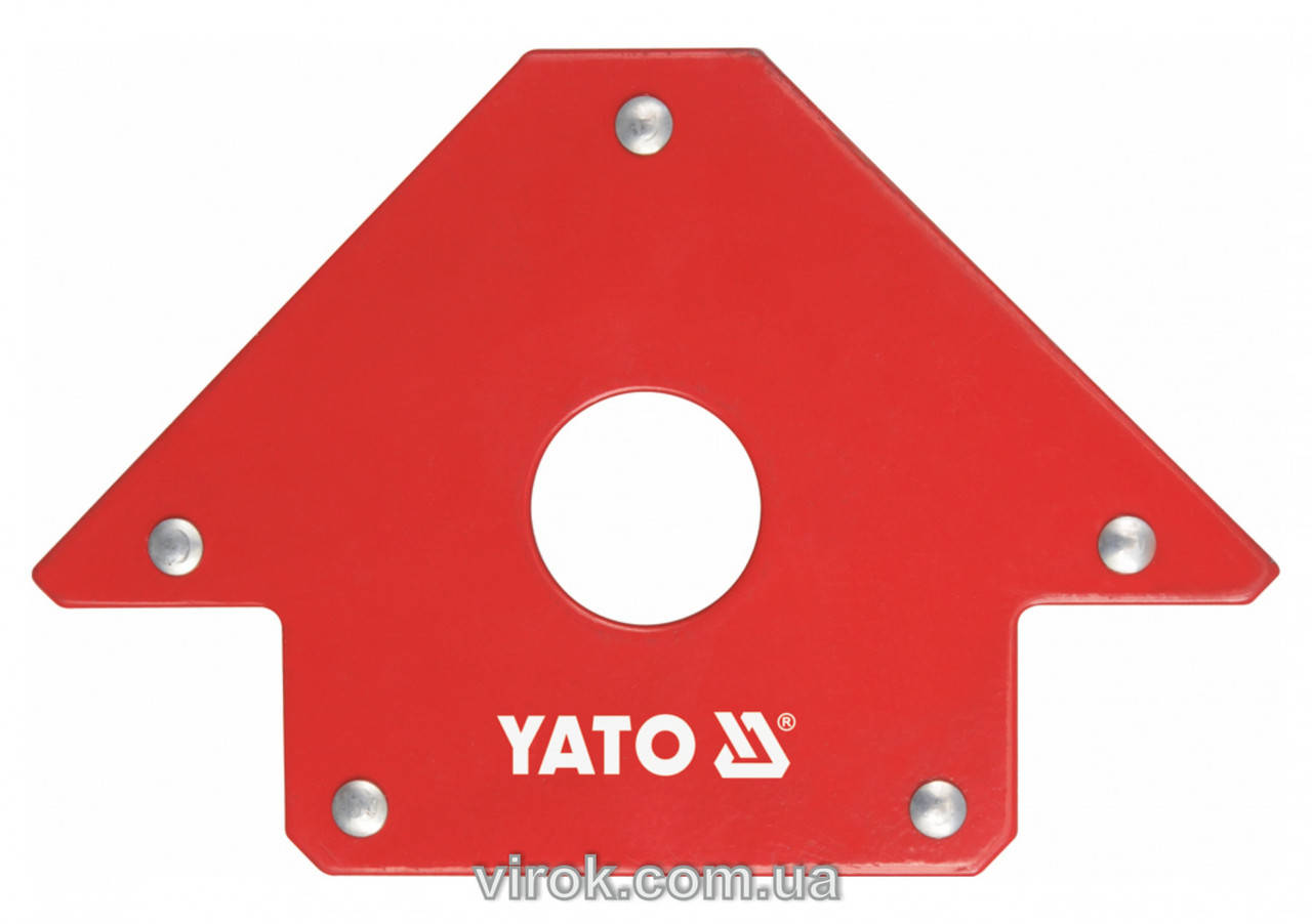 

Струбцина магнитная YATO для сварки 102 х 155 х 17 мм 22.5 кг Ø=18 мм YT-0864