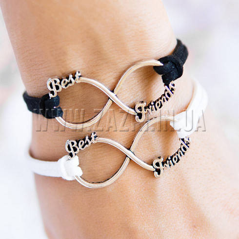 

Браслет Best Friends Бесконечность черный
