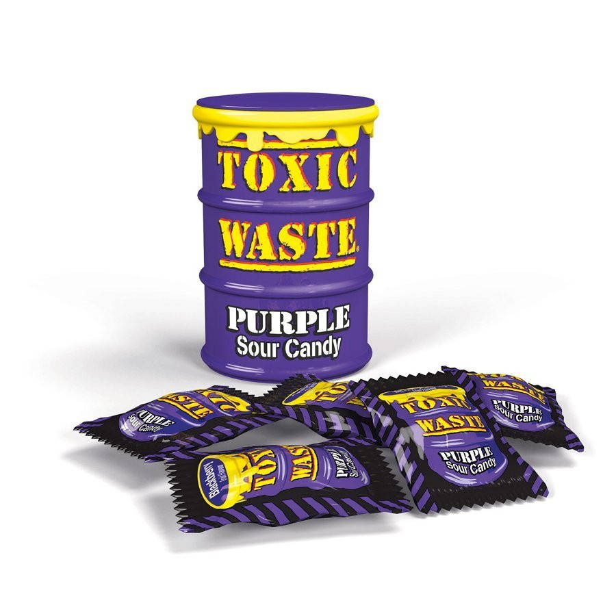 

Кислые конфеты Токсик Вейст (Toxic Waste Color Drums) фиолетовый