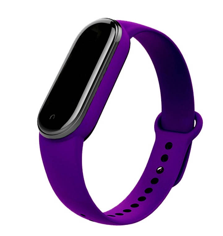 

Mi band 5 ремешок ми бенд 6 силиконовый темно-фиолетовый