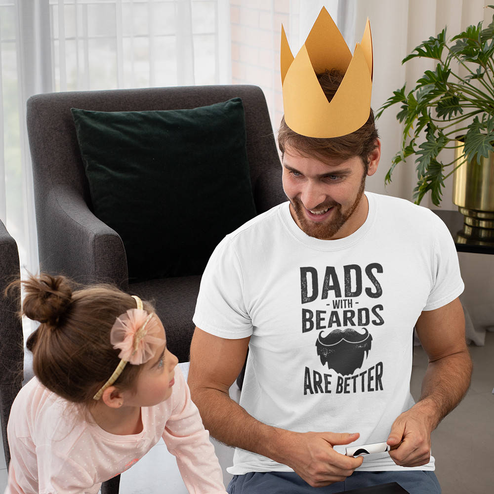 

Мужская футболка на "День Отца" - Dads with Beards are Better
