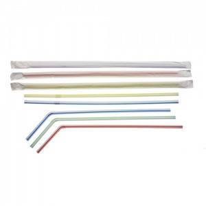 

Трубочки гофра полоска в индивидуальной бумажной упаковке