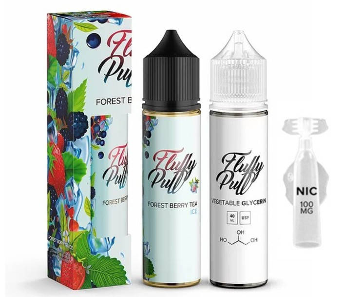 

Набор для самозамеса жидкости Fluffy Puff Forest Berry Tea Ice 60 мл. 3 мг/мл