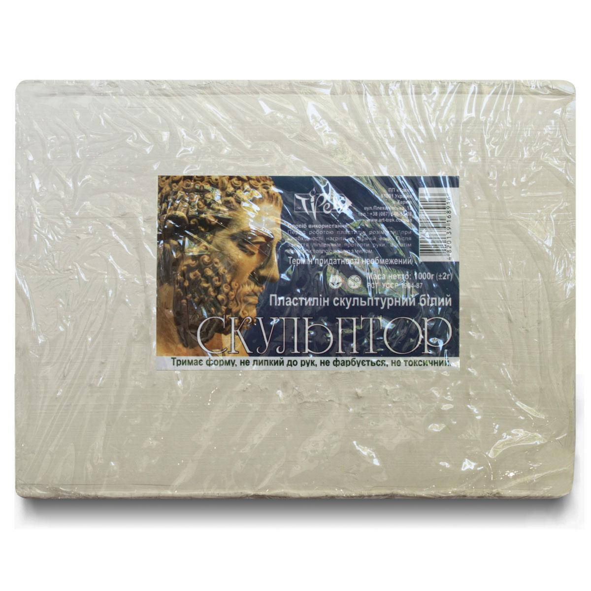 

Пластилин скульптурный «Скульптор» белый 1 кг «Трек» Украина