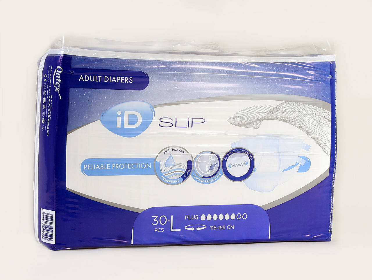 

Подгузники для взрослых ID SLIP Plus L №30 (115-155 см.)