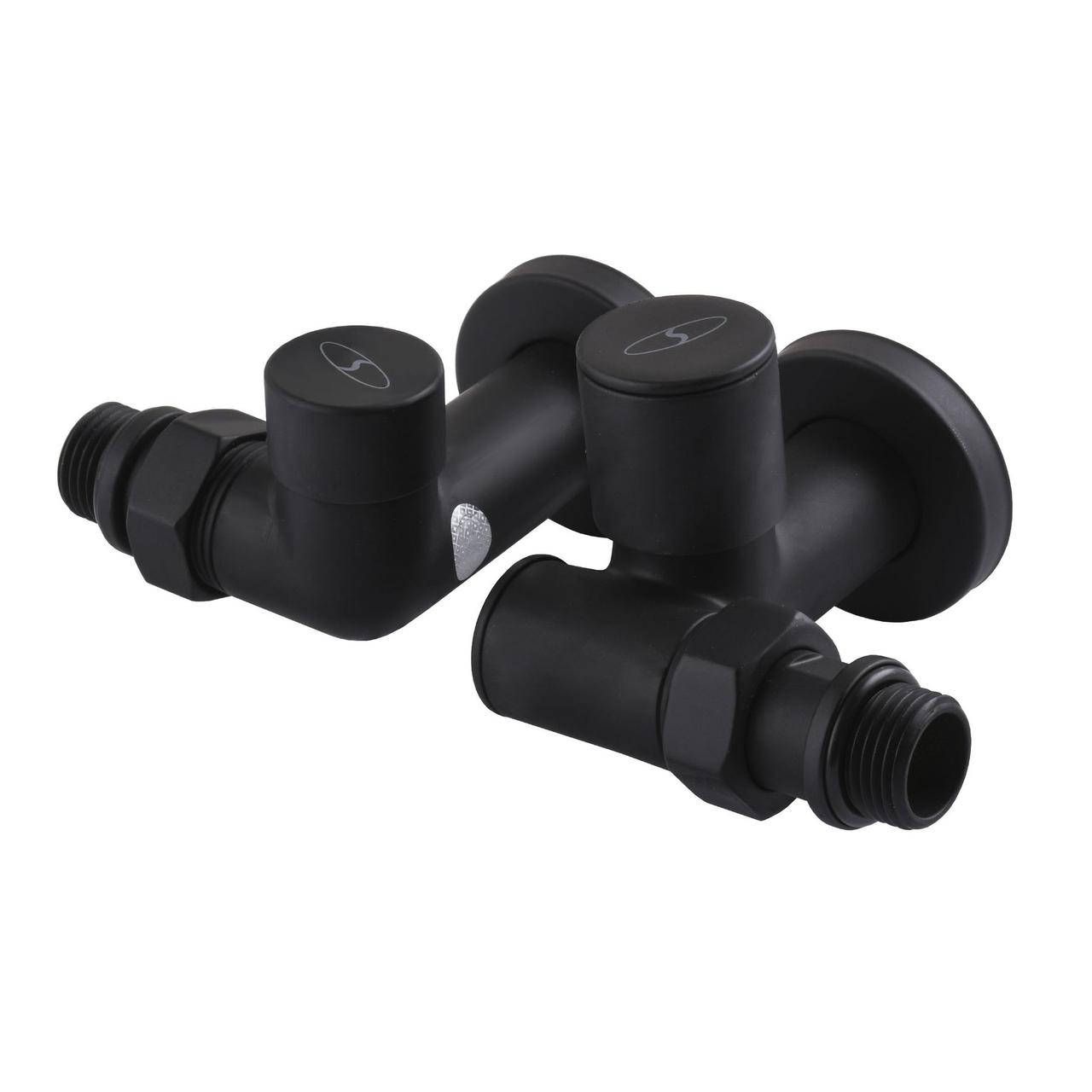 

Набір Кран вентильний кутовий з американкою SOLOMON LUX 1/2" 7777_TEN (2шт.) BLACK, Черный