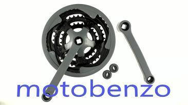 

Звезды велосипедные передние 28/38 / 48T 2 шатуна L - 200mm, квадрат, с защитой