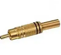 

Штекер RCA металл. gold, с пружиной, диам.-6.5мм, чёрный