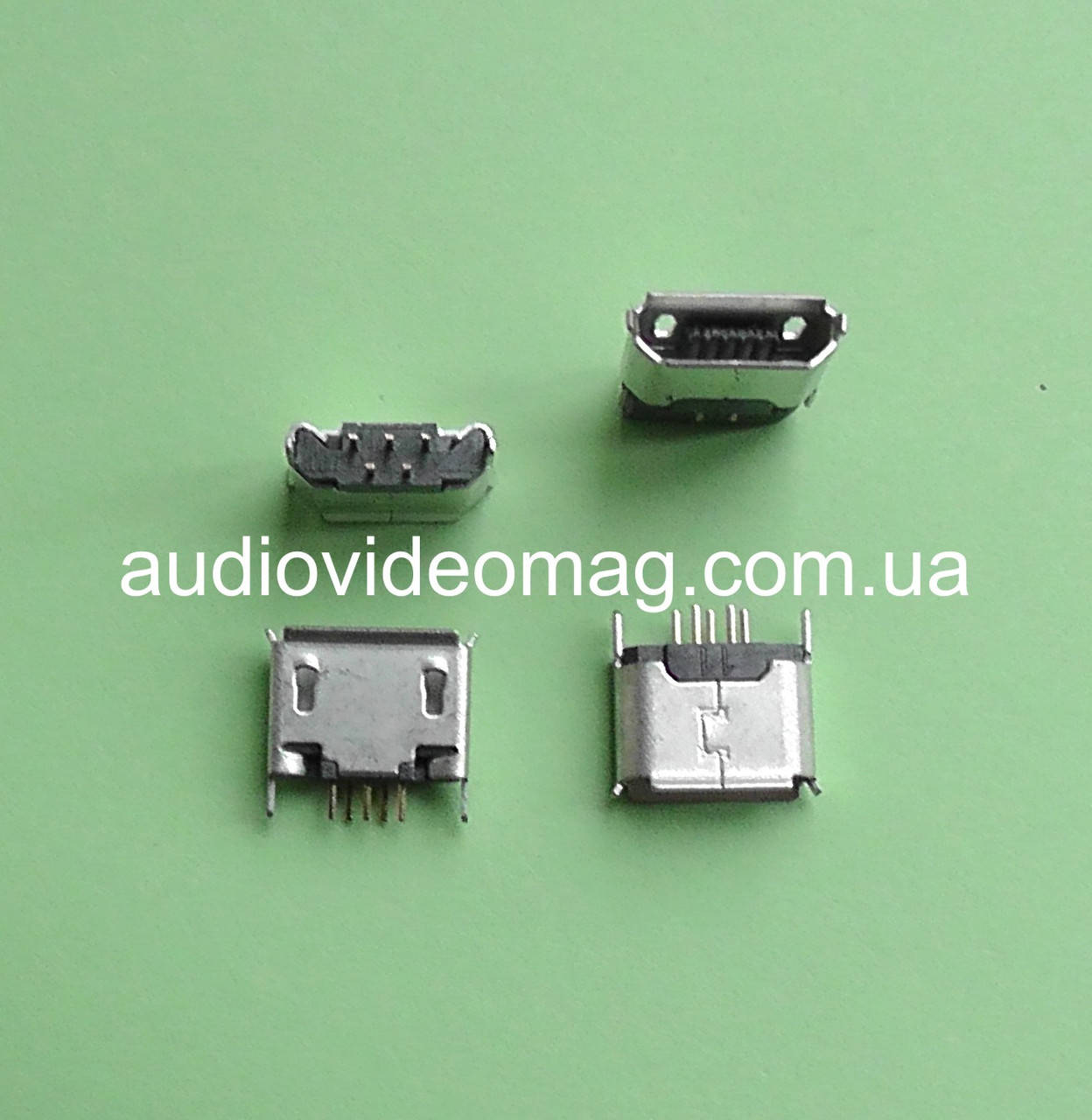 

Гнездо microUSB 5pin, монтажное, вертикальное
