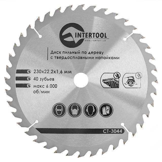 

Диск пильный по дереву с твердосплавными напайками INTERTOOL CT-3044