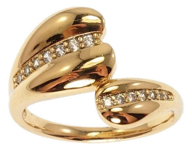 

Кольцо Xuping Позолота 18K "Сближение сердец" р.16,16.5,17,17.5,18.5,20