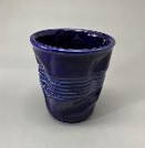 

Стакан мятый, керамика, 360 мл, синий