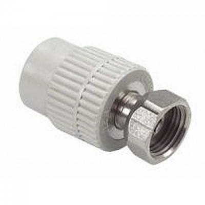 

Муфта с накидной гайкой PP-R 20х1/2" EVCI, Серый