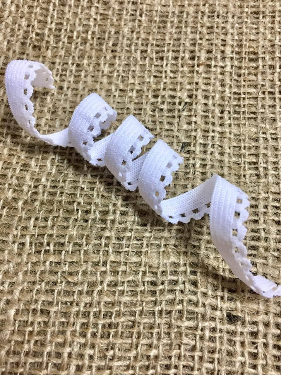 

Резинка кружевная, отделочная 9 мм белая, Белый