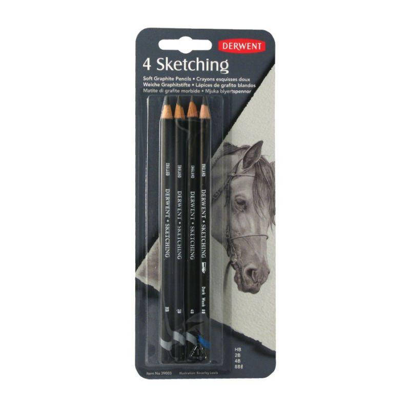 

Набор чернограф. акварел. карандаш Sketching, 4 шт (HB, 2B, 4B, 8В), в блистере, Derwent