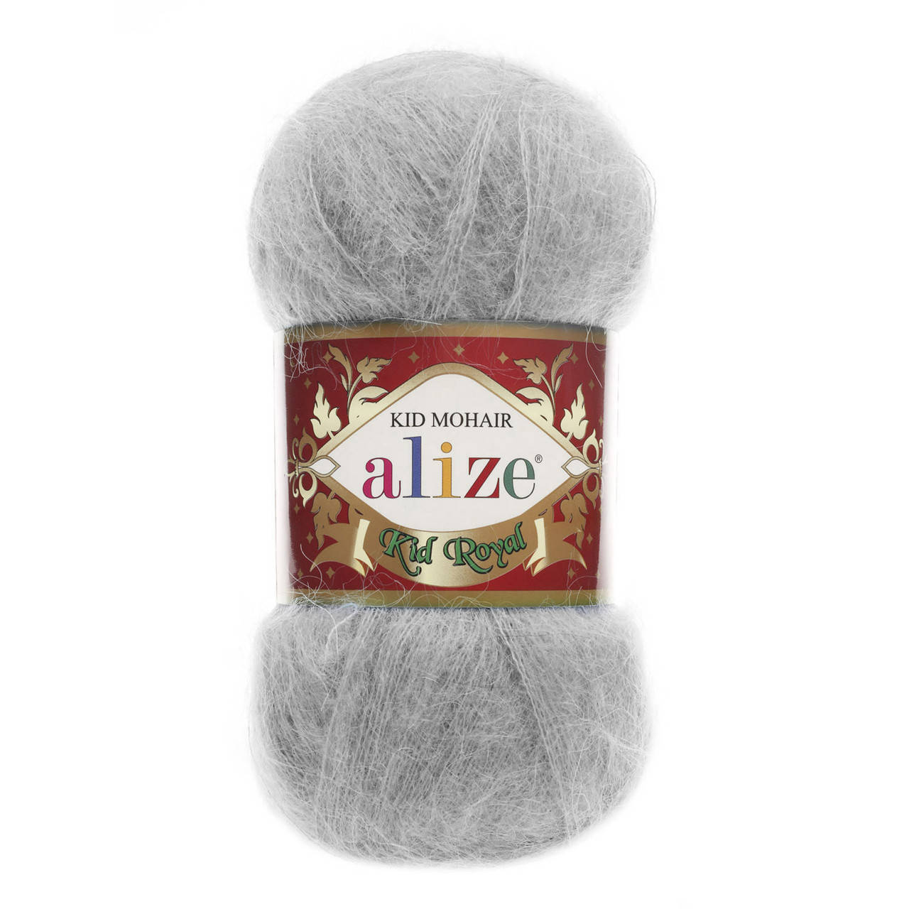 

Пряжа Alize Kid Mohair Royal 224 светло-серый