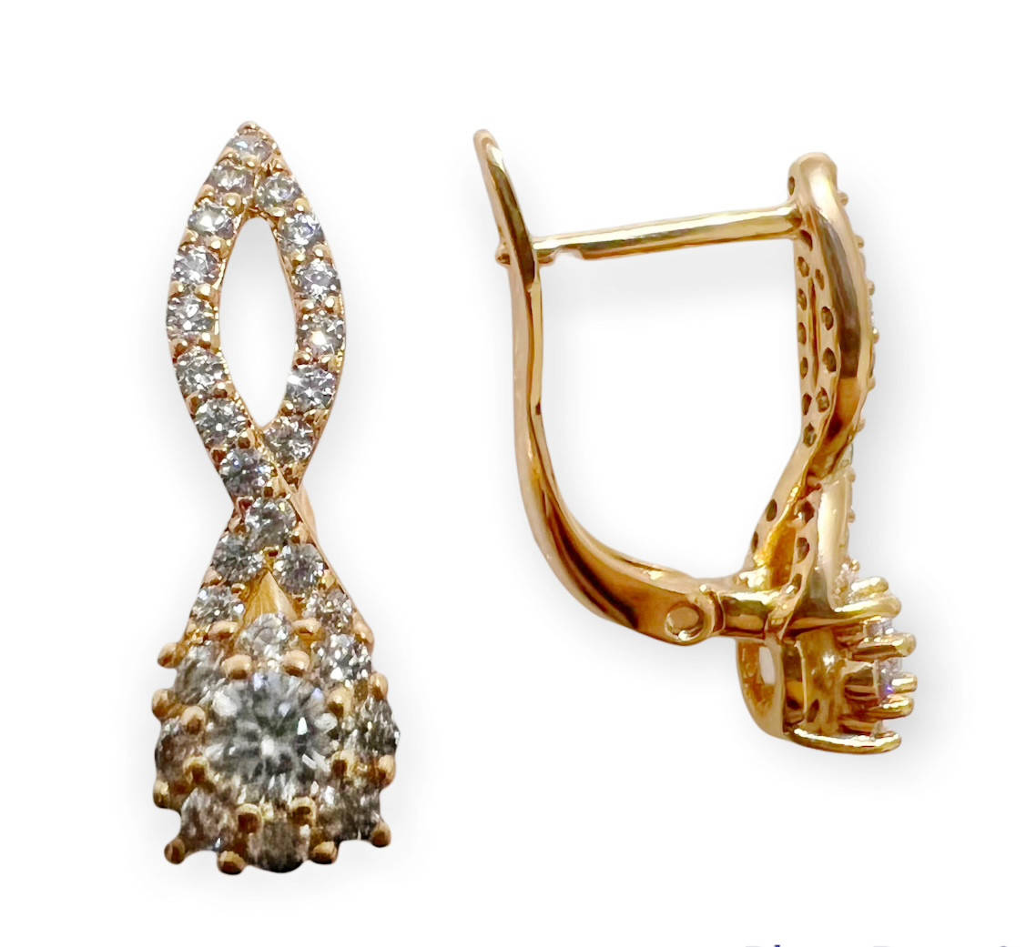 

Серьги стильные Xuping. 18k