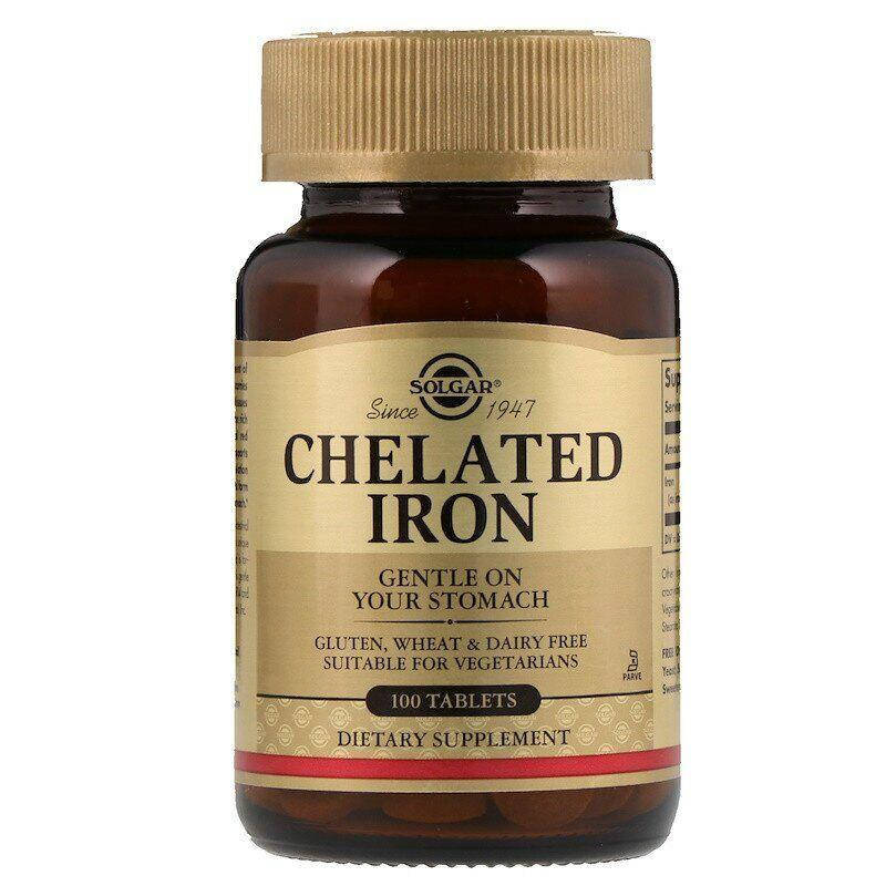 

Железо Solgar Chelated Iron 100 таблеток