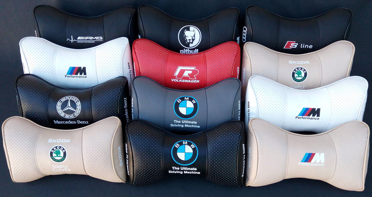 

Подушка на подголовник в авто 2шт. в ассортименте, Черный