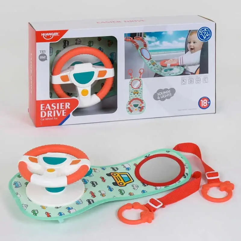 

Развивающая игрушка Руль музыкальный HE 0623 световые и звуковые эффекты, на автомобильное кресло, в коробке