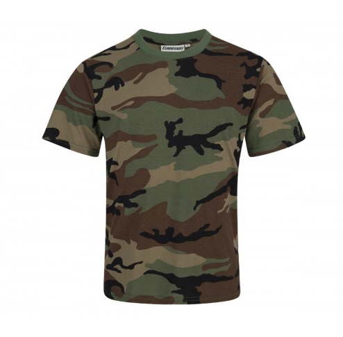 

Тактическая военная футболка Comando Camo T-Shirt woodland I-5854 original, Зелёный