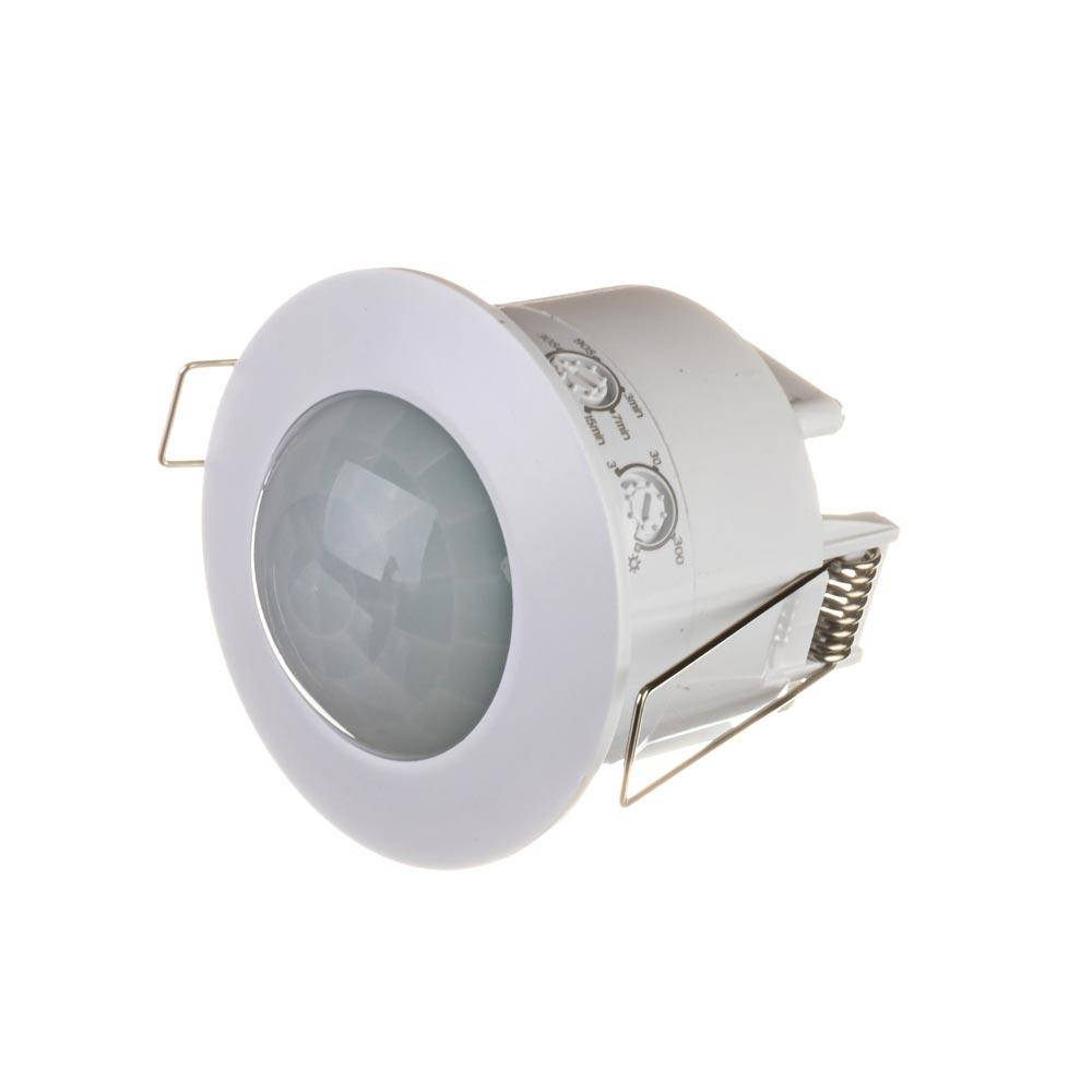 

Датчик движения AVT 220v 1200Вт 360 градусов инфракрасный потолочный врезной белый