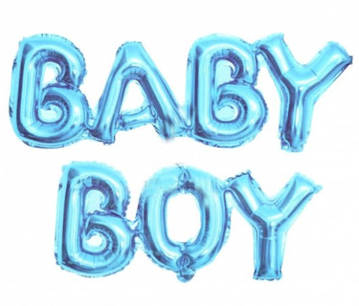 

Фольгированные буквы КНР (70 см + 50 см ) Baby Boy, Розовое золото