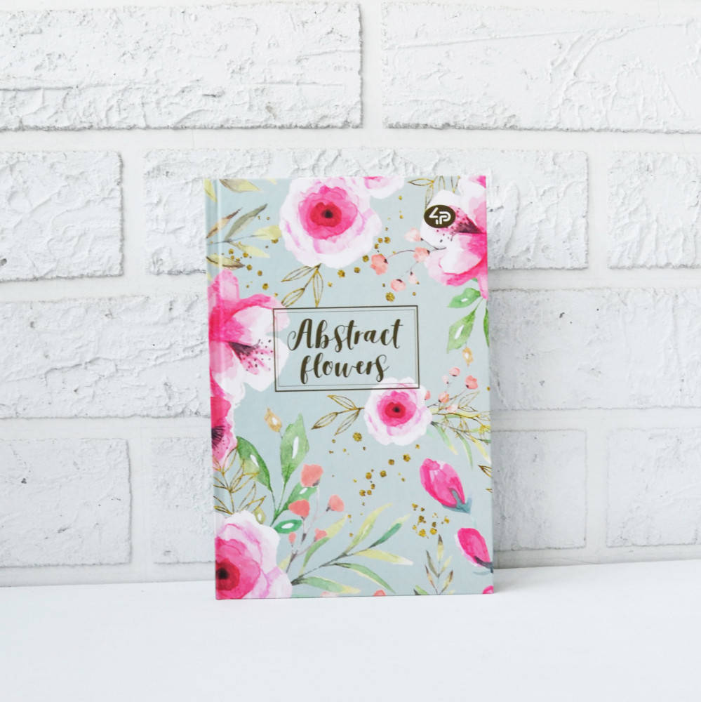 

Блокнот А5 с белыми листами Profi Abstract flowers green 96 страниц арт. 902453