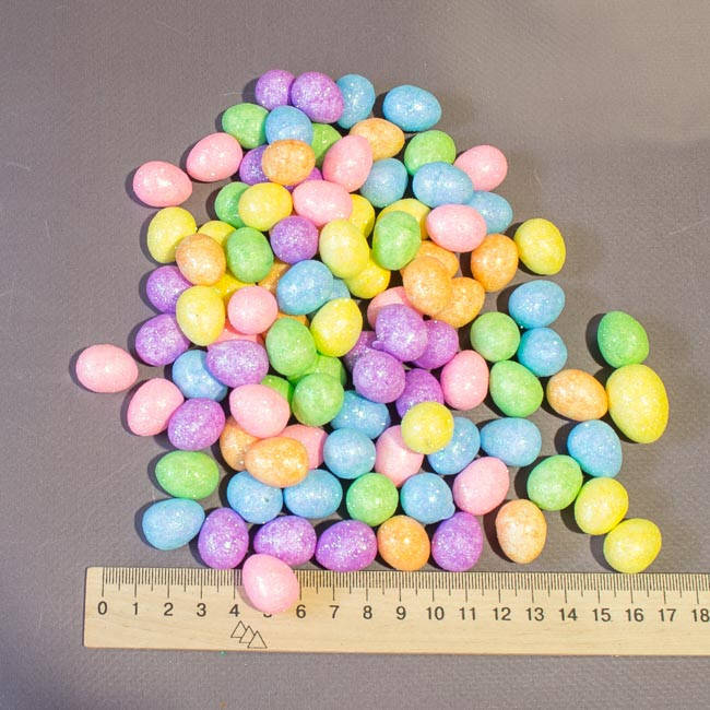 

Пасхальный декор набор в пакете яйца в глиттере 2 см ПД-445