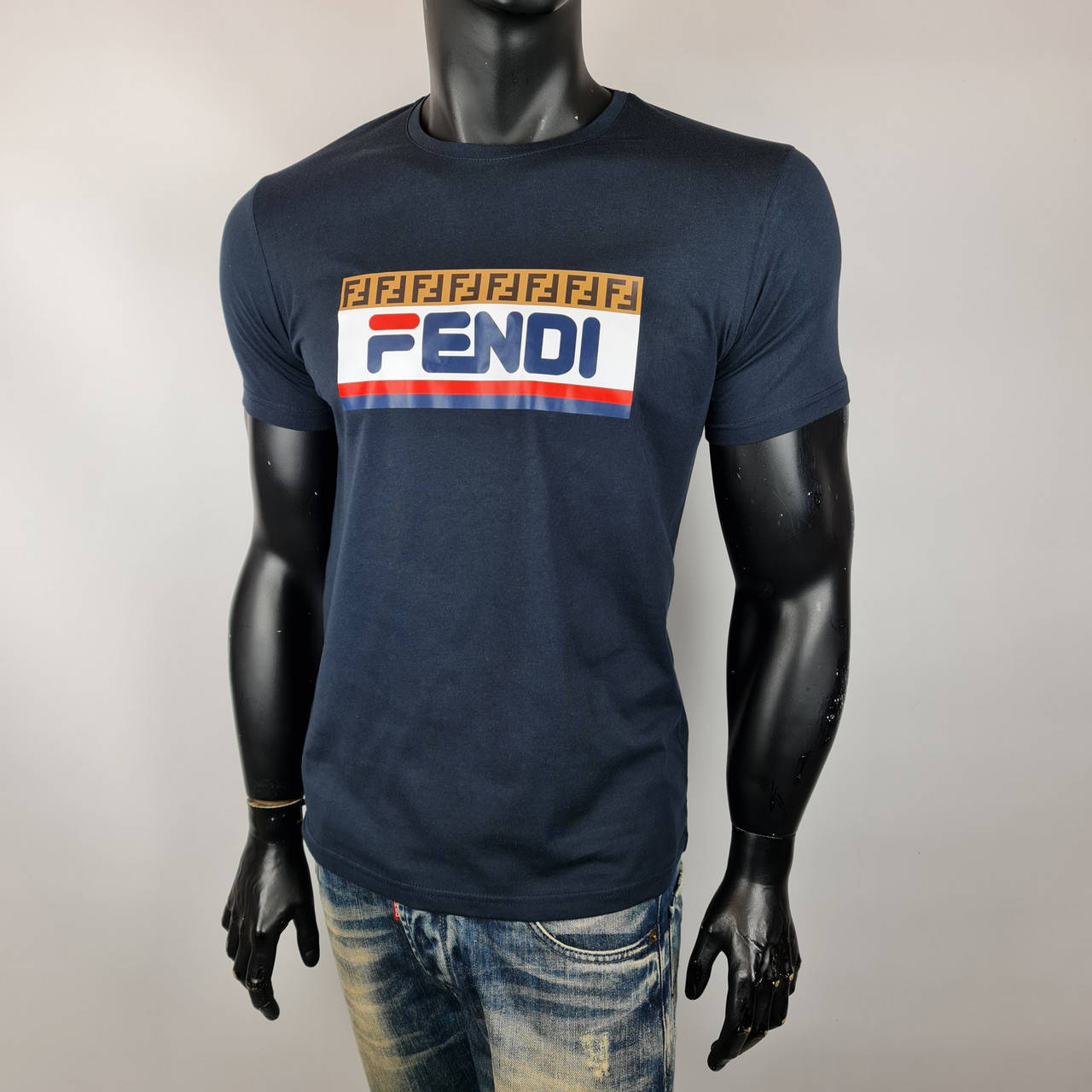 

Мужская футболка синяя XXL