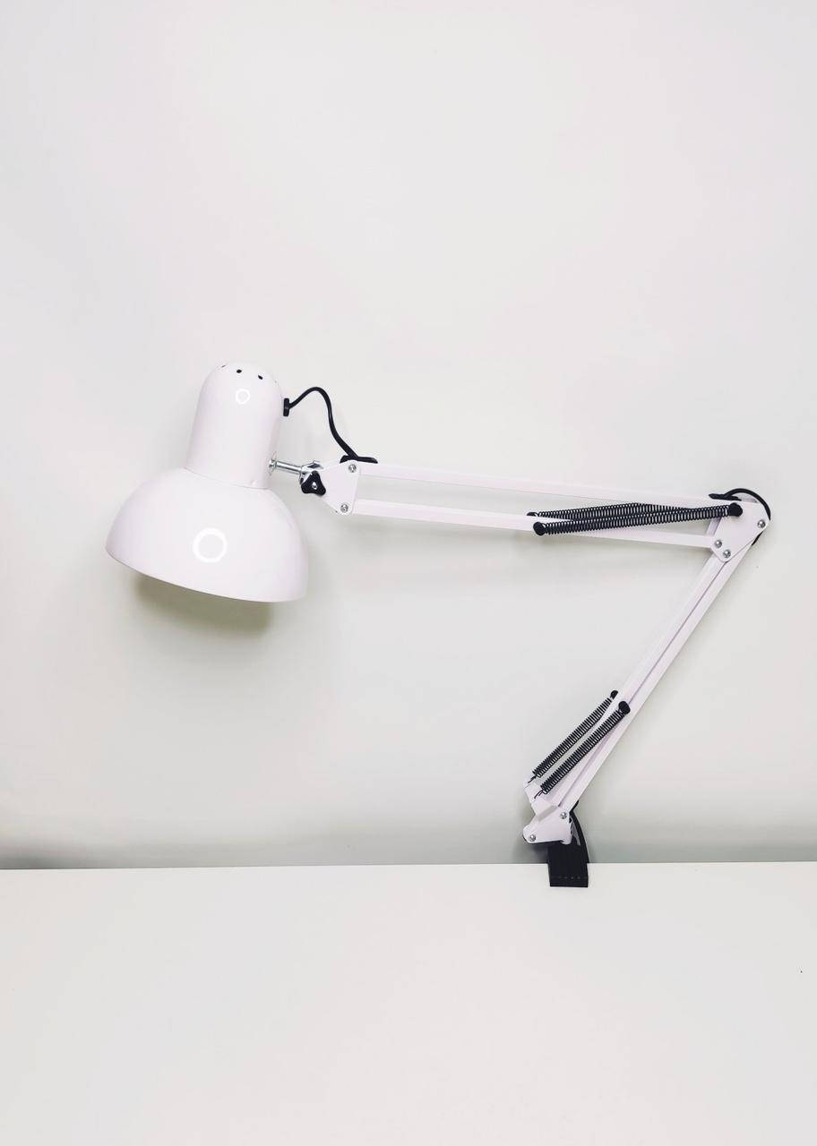 

Настольная лампа на струбцине белая Desk lamp
