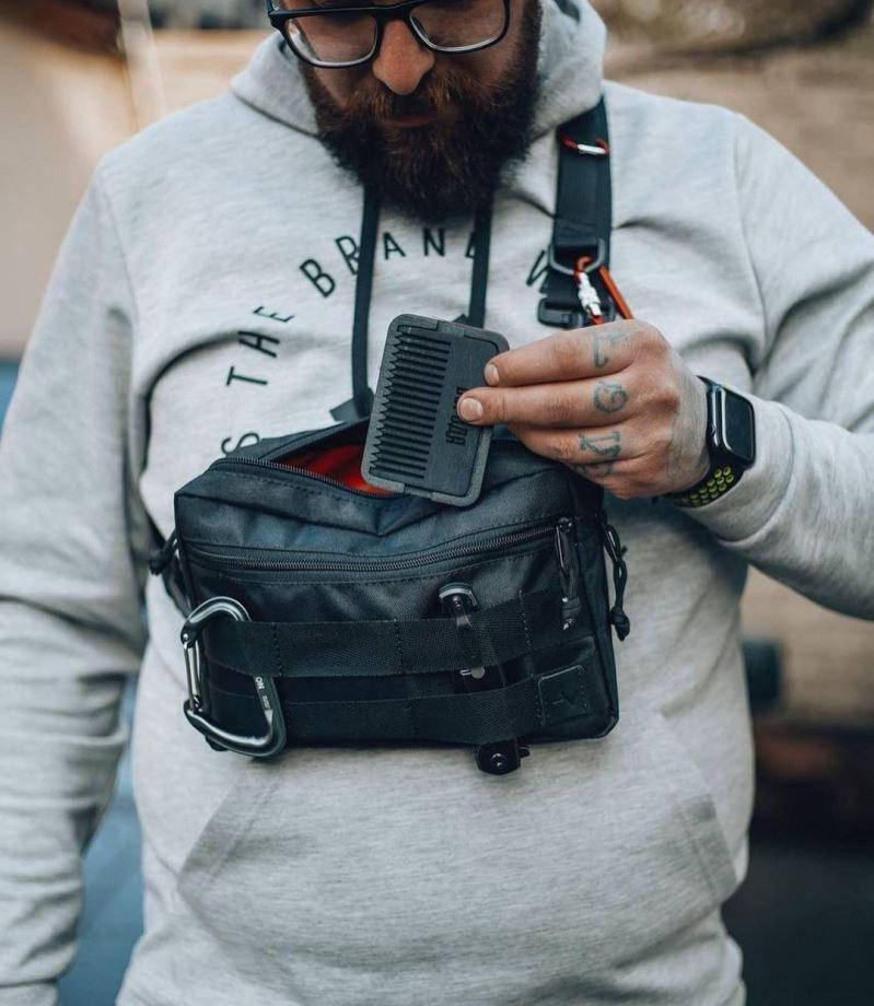 

Тактическая черная мужская сумка через плечо HAMMER из ткани, Черный