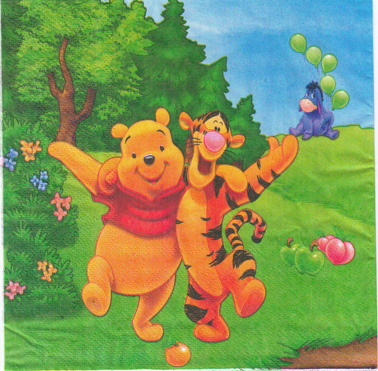 

Салфетки праздничные сервировочные "Винни Пух и Тигра"