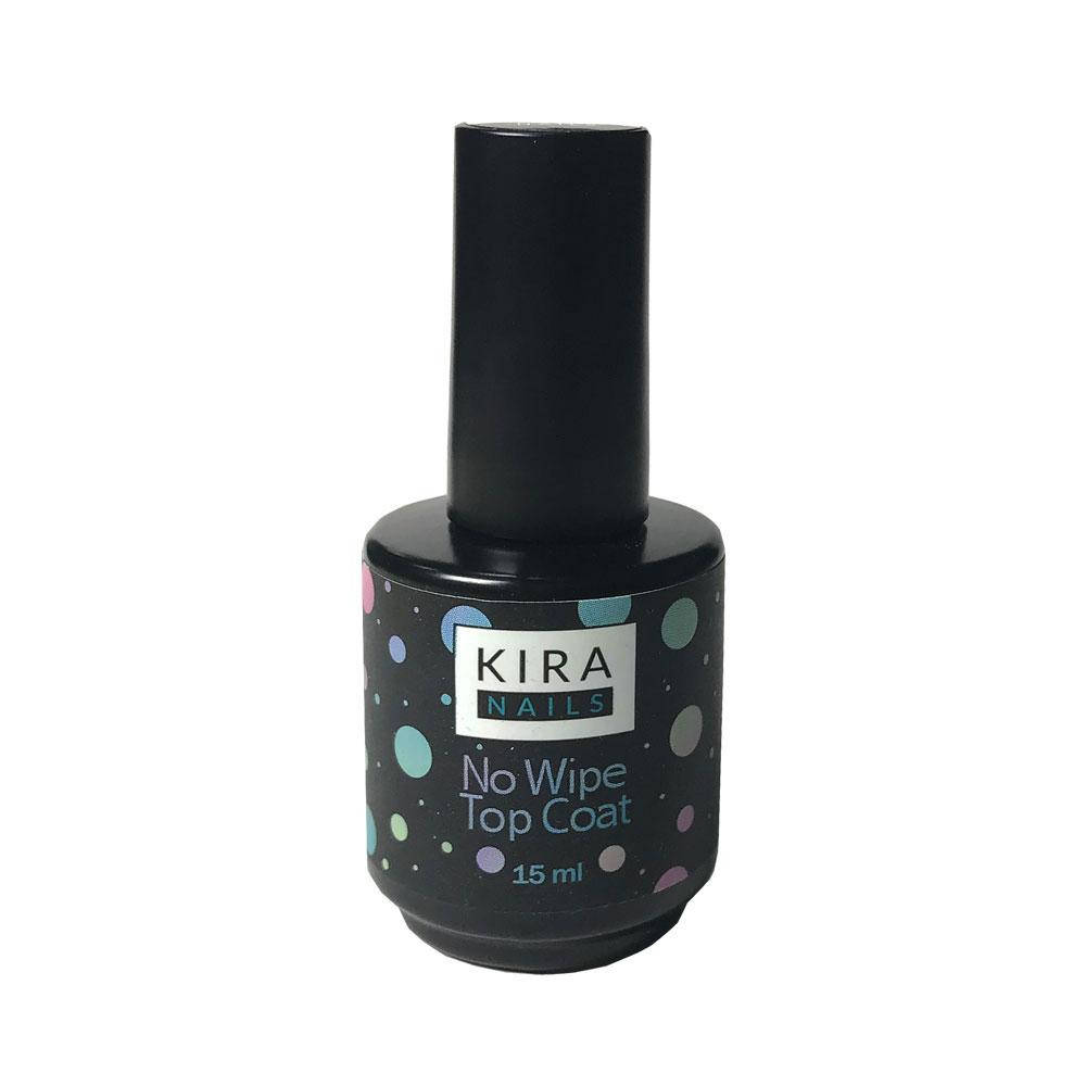 

Топ Kira Nails No wipe Top Coat закрепитель для гель-лака без липкого слоя, 15 мл