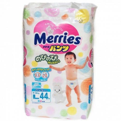 

Подгузники - трусики Merries L (9-14 кг) 44 шт (mep6)