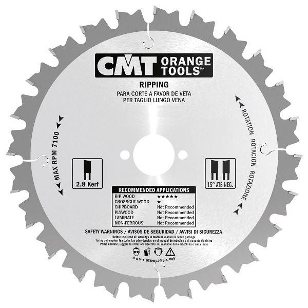 

Пильный диск CMT 210x30x2,8x24 продолный рез для ручных циркулярок