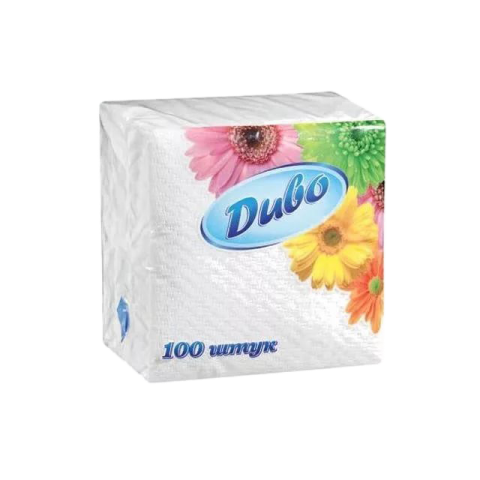 

Салфетки бумажные белые 24х24 100шт Диво, Белый