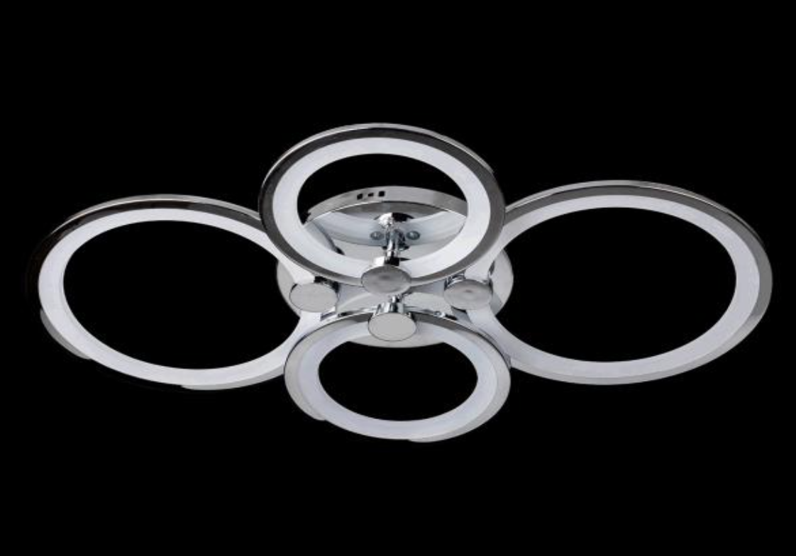 

Потолочная led люстра с пультом 112W светодиодная SL-5332/2+2 CR 112W DIMMER, Хром