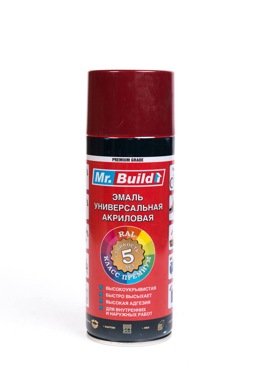 

Краска аэрозольная Mr.Build №12 темно-вишневый Ral 3005, 400 мл