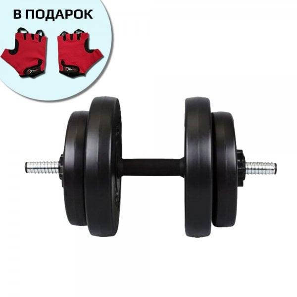 

Гантель 16кг битумная IRON BODY, Черный