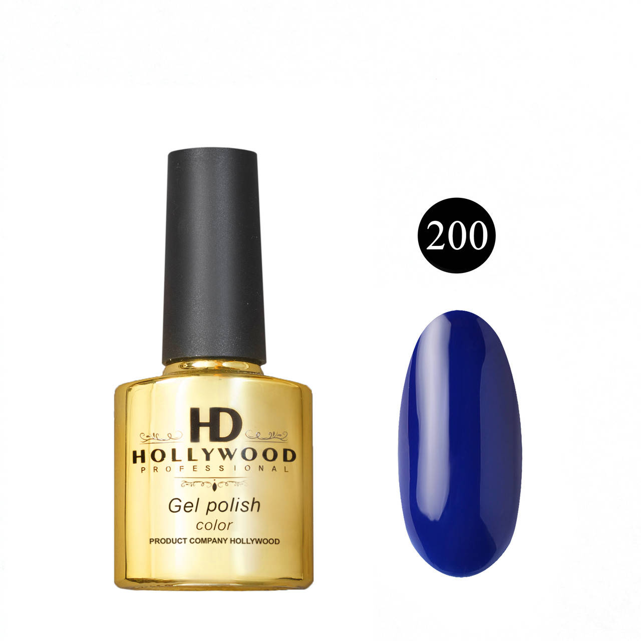 

Гель лак 200 Темно Синий Плотный HD Hollywood 8 ml