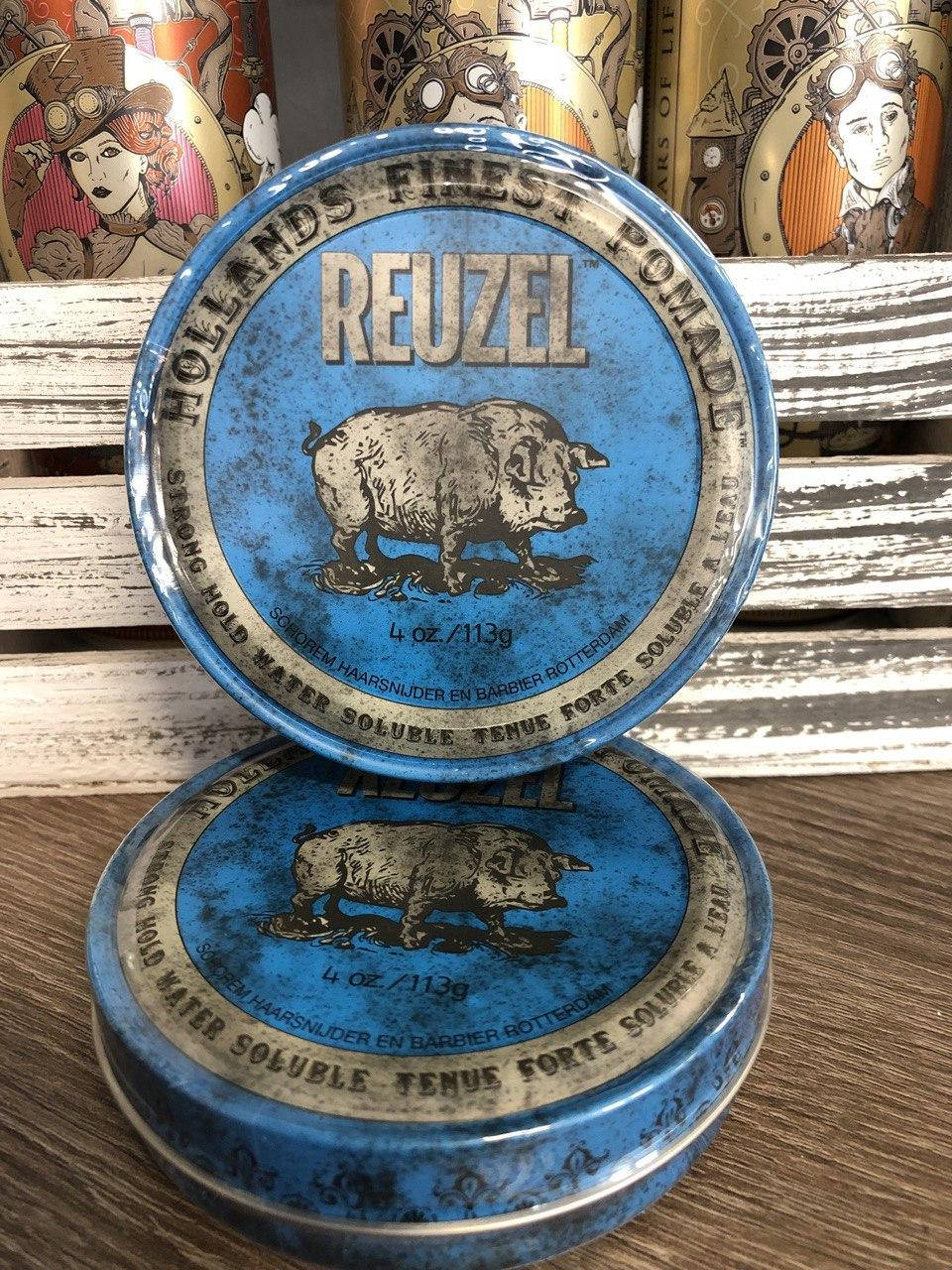 

Помада для волос Reuzel Blue Pomade сильная фиксация 113 г