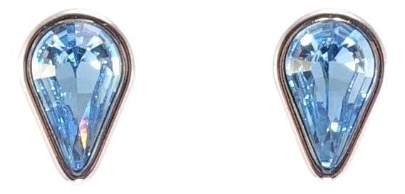 

Серьги Xuping Родий с кр-ми Swarovski гвоздики (пусеты) "Кристаллы Aquamarine"