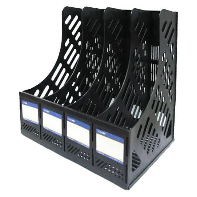 

Лоток вертикальный Economix 4 отделения сборный черный E31902-01
