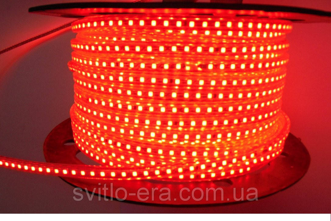 

Светодиодная Лента 220V SMD 3528 120 LED Красная IP67