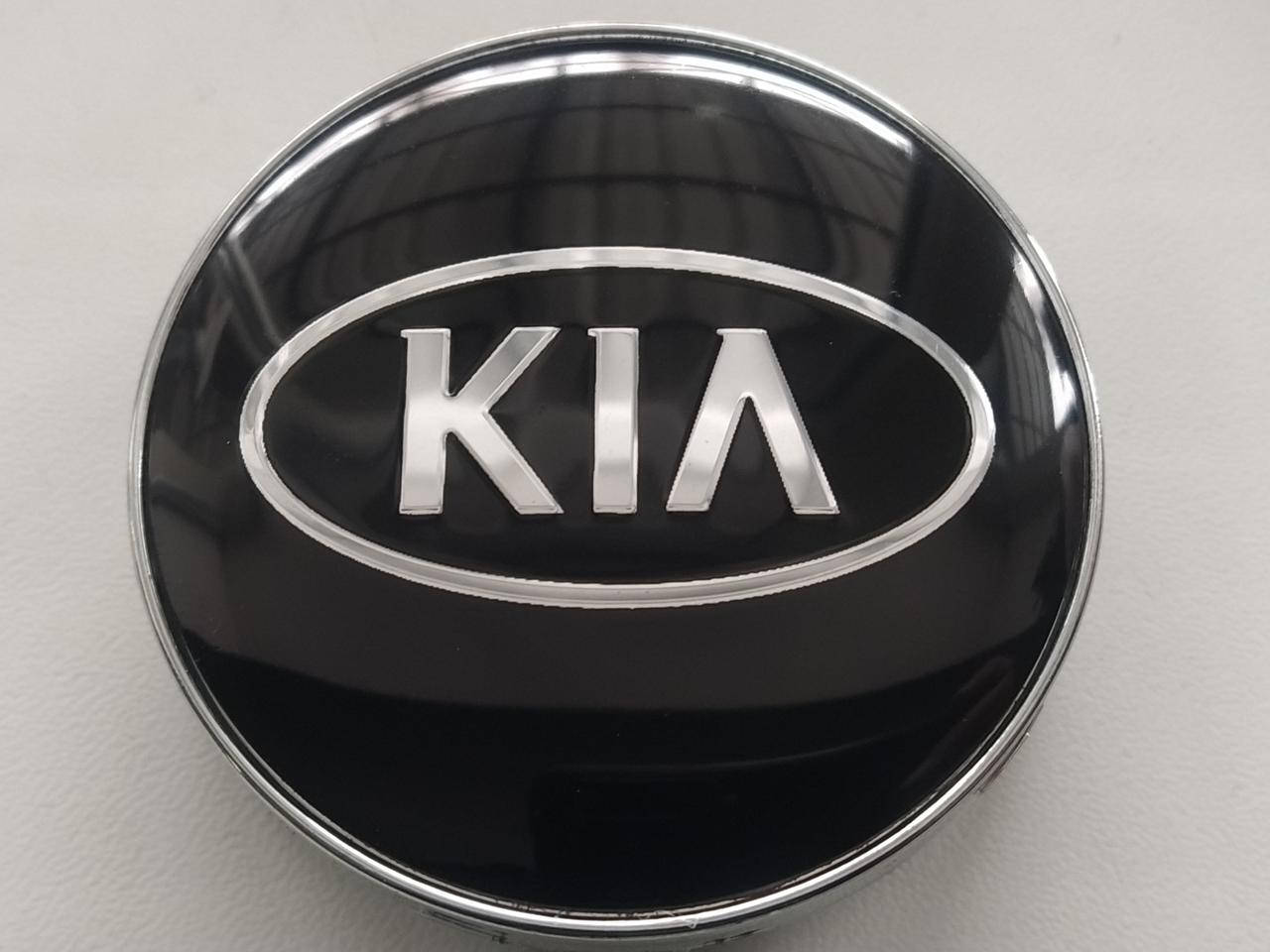 

Колпачки заглушки в литые диски KIA 60/56/10 мм. Черные Хром.основа