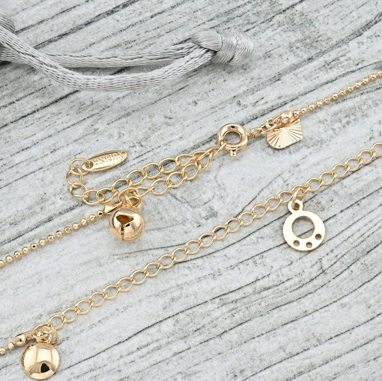 

Браслет Xuping на ногу 35632 ширина 2.5 мм позолота 18К длина 23+5