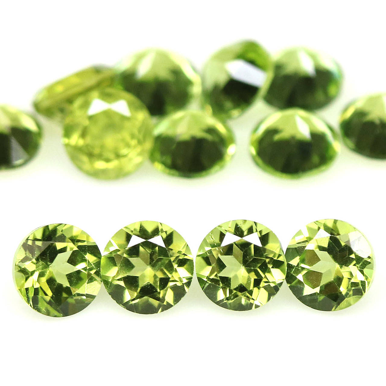 

Натуральный Перидот круг 4.0мм 0.18ct, Зелёный